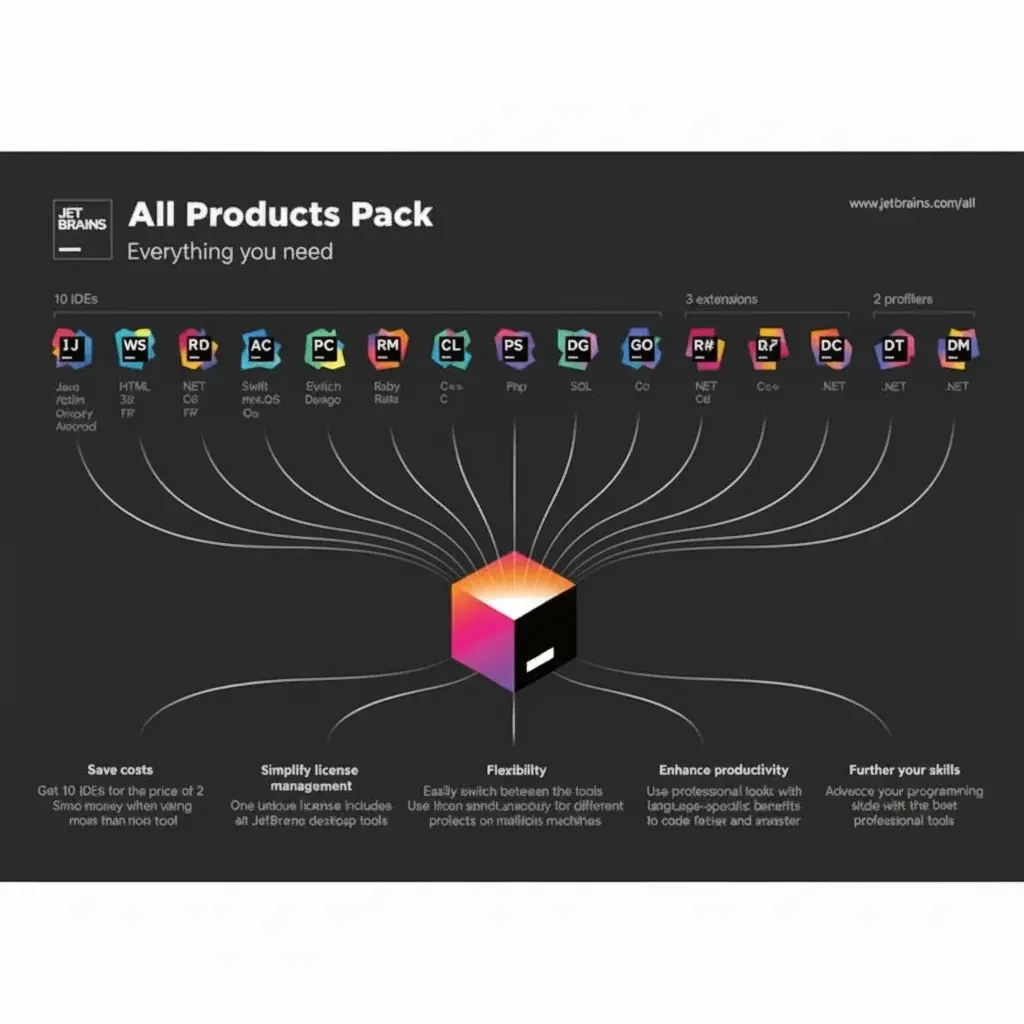 Jetbrains: Годовая подписка для разработчиков | Онлайн