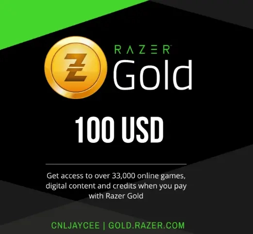 Razer Gold US 100 USD | Карта оплаты | США | Купить онлайн