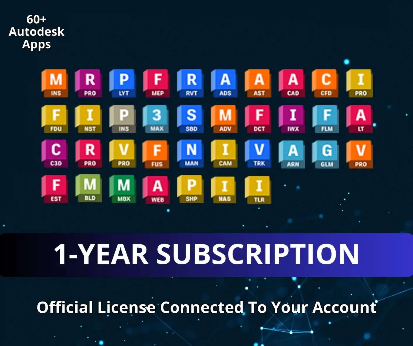 Подписка Autodesk на 1 год: AutoCAD, Revit, Maya - Онлайн